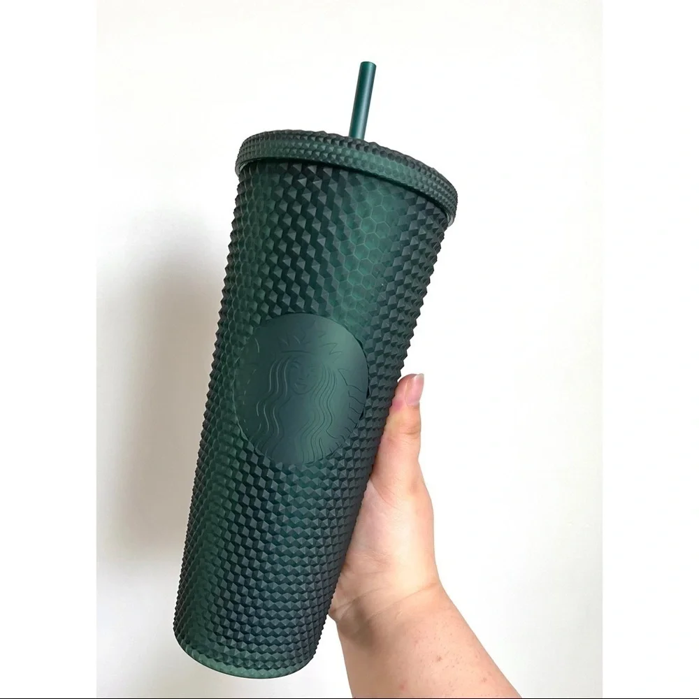 Starbucks Matte Dark Green Studded Tumbler | 24oz